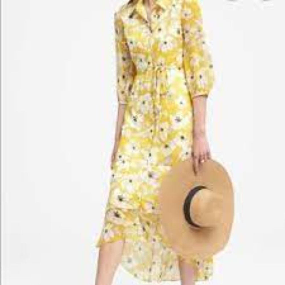 Banana Republic Yellow Floral Maxi Dress - Picture 2 of 13